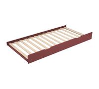 Happy Garden Tiroir-lit Terracotta en Bois, Couchage supplémentaire avec sommier à Lattes et roulettes, rangeable sous sommier