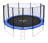 Happy Garden Trampoline Pack Melbourne 430 cm filet échelle bâche kit d'ancrage réversible bleu/vert