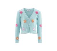 happy girls Cardigan bleu clair / orange / framboise / rose clair, Taille 128