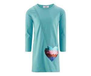 happy girls Robe aqua / bleu roi / rose / noir, Taille 116-122