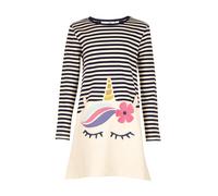 happy girls Robe bleu marine / blanc, Taille 134