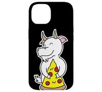 Happy Goat Tranche à pizza Coque pour iPhone 14