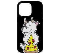 Happy Goat Tranche à pizza Coque pour iPhone 14 Pro Max