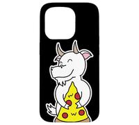 Happy Goat Tranche à pizza Coque pour iPhone 15 Pro