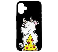 Happy Goat Tranche à pizza Coque pour iPhone 16 Plus