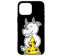 Happy Goat Tranche à pizza Coque pour iPhone 16 Pro Max