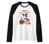 Happy Goose Stir The Pot Witchy Vibes Humour Manche Raglan