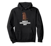 Happy Groundhog Day Février Adorable Animal de Porc terrestre Sweat à Capuche