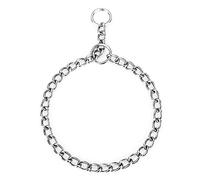 HAPPY HACHI Collier de Dressage pour Chien Collier Contrôle Réglable en Acier Solide Chaîne Serpent en Métal pour Animaux Domestiques(2.0mmx40cm)