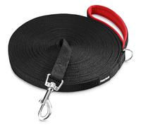 HAPPY HACHI Longe pour Chien, Laisse de Dressage pour Chien Longue Sangle en Nylon Mains Libre pour Chiens Chats Animal de Compagnie Promenade Arrimage Jogging (Noir, 3m/10ft)