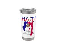 Happy Haiti Drapeau Jour Pride Haïti 1804 Gobelet isotherme en acier inoxydable double paroi