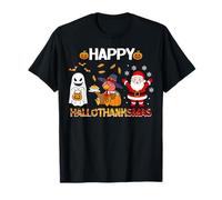 Happy HalloThanks Mas Funny Halloween Thanksgiving Noël T-Shirt