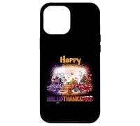 Happy HalloThanksMas Truck Spooky Thankful Merry X-mas Coque pour iPhone 12 Pro Max