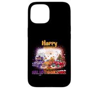 Happy HalloThanksMas Truck Spooky Thankful Merry X-mas Coque pour iPhone 15