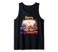 Happy HalloThanksMas Truck Spooky Thankful Merry X-mas Débardeur