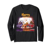 Happy HalloThanksMas Truck Spooky Thankful Merry X-mas Manche Longue