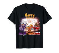 Happy HalloThanksMas Truck Spooky Thankful Merry X-mas T-Shirt