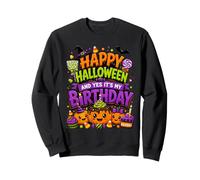 Happy Halloween and Yes It's My Birthday Pumpkin Cake Party Sweatshirt