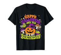 Happy Halloween and Yes It's My Birthday Pumpkin Cake Party T-Shirt