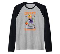 Happy Halloween Basketball Player Hooper Trick Or Treat Manche Raglan
