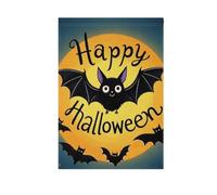 Happy Halloween Cartoon Cute Black Bat drapeaux of Garden Halloween Banner for Yard Decoration Yard 28x40 Double Face