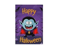 Happy Halloween Cartoon Cute Vampire Garden Flag Set Easter Door Banner for Outdoor Decoration Outdoor 28x40 Double Face