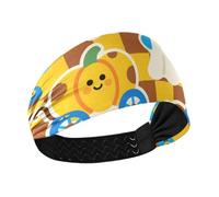 Happy Halloween Chien Monstre à Carreaux Antidérapant? Bandeau extra large pour femme Bandeau extensible pour la randonnée, le tennis, le maquillage Vendas para el pelo mujer