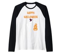 Happy Halloween Citrouille, sorcière T-Rex Trick Or Treat Boy Girl Manche Raglan