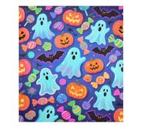 Happy Halloween Colorful Candy Ghosts Aimant décoratif pour lave-vaisselle réutilisable Automne Aimants de réfrigérateur Décoration de vacances Imán decorativo para lavavajillas 58,4 x 66 cm