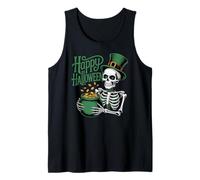 Happy Halloween Crâne Irlandais Leprechaun Squelette Irlande Débardeur