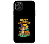 Happy Halloween Cute Dog with Pumpkin Witch Hat Art Coque pour iPhone 11 Pro Max