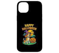Happy Halloween Cute Dog with Pumpkin Witch Hat Art Coque pour iPhone 14 Plus