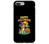 Happy Halloween Cute Dog with Pumpkin Witch Hat Art Coque pour iPhone 7 Plus/8 Plus