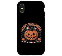 Happy Halloween Italy Pride Italian Easy Costume Citrouille Coque pour iPhone X/XS