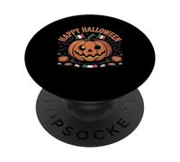 Happy Halloween Italy Pride Italian Easy Costume Citrouille PopSockets PopGrip Adhésif