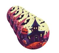 Happy Halloween Lot de 4 cartes désodorisantes pour voiture pour homme et femme - Accessoires de voiture mignons - Diffuseur de parfum durable à suspendre - Tablettes d'aromathérapie pour voiture