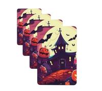Happy Halloween Lot de 4 cartes désodorisantes pour voiture pour homme et femme - Accessoires de voiture mignons - Diffuseur de parfum durable à suspendre - Tablettes d'aromathérapie pour voiture