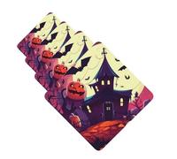 Happy Halloween Lot de 4 cartes désodorisantes pour voiture pour homme et femme - Accessoires de voiture mignons - Diffuseur de parfum durable à suspendre - Tablettes d'aromathérapie pour voiture