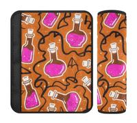 Happy Halloween Magic Potion Orange Lot de 2 coussinets de sangle pour libérer le stress sur votre cou et vos épaules pour voiture