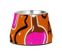 Happy Halloween Mangeoire à potion magique en acier inoxydable amélioré pour chiens à alimentation lente Compatible avec les moustaches Plato de comida para perros