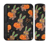 Happy Halloween Rabbit Pumpkin 2 pcs Ceinture de sécurité Épaulière Coussin Plus Confort Conduite pour Auto forro para cinturon de seguridad