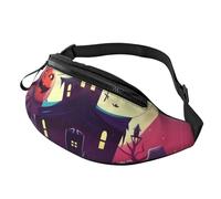 Happy Halloween Sac banane pour homme et femme - Sac banane de sport tendance - Sac banane tendance avec sangle réglable - Grand sac à bandoulière pour voyage et randonnée