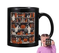 Happy Halloween Tasse - Happy Halloween - Tasse à café en céramique - 400 ml - Design de poignée - Vaisselle de table - Tasse à café en céramique pour thé, café, boisson chaude, lait (9,5 x 8 cm)