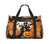 Happy-halloween-vector 1 impression bagage à main pour femmes hommes épaule week-end sac à bandoulière pour yoga voyage must have, noir, One Size