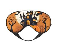 Happy-Halloween-Vector 1 masque pour les yeux imprimé, doux et occultant pour les yeux pour femmes et hommes, nuit complète de sommeil, voyage