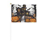 Happy-halloween-vector 6pack & 10 Pack Drapeau de poche, bannières sur bâton, petits drapeaux pour défilés, fête, bar, anniversaire