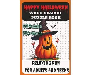 Happy Halloween Word Search Puzzle Book: Easy to Read Print about Halloween, Spooky Monsters, Trick or Treating and More │6 x 9 Inches, 120 pages │ 60 ... Great for Vacation, Holidays, and Relaxation