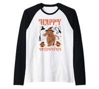 Happy Halloweenie Funny Teckel Dog Lovers Halloween Party Manche Raglan