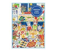 Galison Puzzle carte de vœux Happy Hanukcats