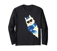 Happy Hanukkah Juif Llamakkah Christmas Alpaca Juif Cadeau Manche Longue